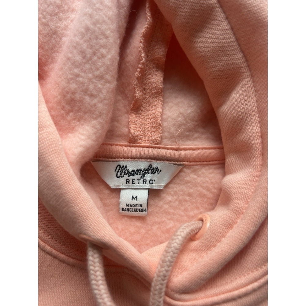 Wrangler Retro Hoodie Pink Orange Graphic Logo Print Western Women's Medium NWT - Picture 5 of 8